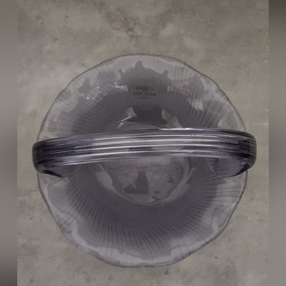 🌟 Laslo Mikasa Japana Vintage Lavender Glass Candy Dish Bride's Basket Purple - Picture 12 of 16